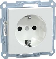 Socket outlet, white, antibacterial, with child protection Merten SystM MTN2300-0325 | 3606480303180
