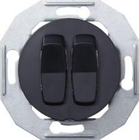 2 gang one way switch, black Renova WDE011216 | 3606480698156