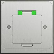 Floor socket XS, Metal, Square Unica system+ INS52100 | 3606489818883