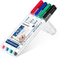 Žymeklių baltai lentai rinkinys Staedler Lumocolor slim 301, 4 spalvos