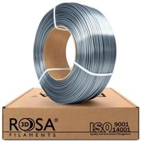 3D plastikas PLA blizgi 1.75mm 1kg refill pakuotė Rosa3D - Steel
