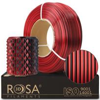 3D plastikas PLA 1.75mm 1kg refill pakuotė Rosa3D - double-sided red/black