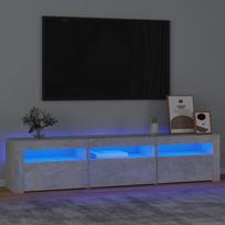 Tv spintelė su led apšvietimu, betono pilka, 180 x 35 x 40 cm