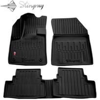 Guminiai 3D kilimėliai PEUGEOT 3008 2016-2020m. 5 vnt. / juoda / 5016035 / paaukštintais kraštais