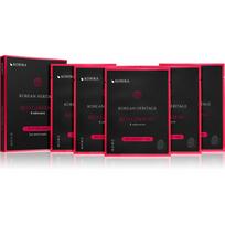 KORIKA Korean Heritage Red Ginseng & Adenosine Anti-aging Sheet Mask veido kaukių rinkinys sumažinta kaina , pasižymintis senėjimą lėtinančiu ir standinančiu poveikiu