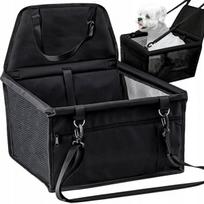 Automobilinis transportavimo kėdutė šunims arba katėms, 40x34 cm, juoda