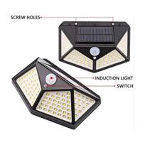 Lauko LED šviestuvai su saulės baterijomis, 1 vnt., 100-SMD