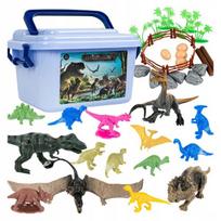Dinozaurai didelis dinozaurų parko figūrėlių rinkinys + organizatorius vaikams Click4Toys įvairiaspalvis