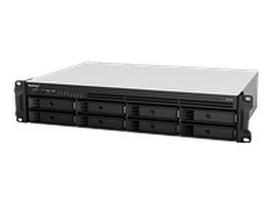 SYNOLOGY RS1221RP+ 8-Bay NAS-Rackmount AMD Ryzen V1500B quad-core 2.2GHz 4GB DDR4 up to 32GB RJ-45 4x1GbE 2xUSB 3.2 1xeSATA