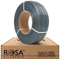 3D plastikas PET-G 1.75mm 1kg refill pakuotė Rosa3D - Gray