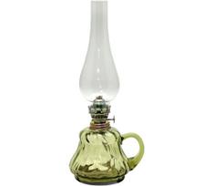 Parafino lempa TEREZA 34 cm žalias miškas didelis krakle