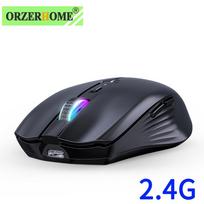 3 režimų įkraunama belaidė žaidimų pelė Rgb Esports Ergonomiška kompiuterio pelė 2,4 GHz Bluetooth pelė su USB imtuvu 2.4G Black