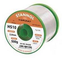 Lydmetalis Sn99.3Cu0.7 2.0mm 500g su fliusu Stannol