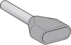 Twin conductor insulated cable end, medium, 2,5mm2, grey. range of product: cable ends - cable end size: medium - standards: NF C 63-023 - type of packing: dispenser pack - quantity per set: 5 sets of 50 - cable cross section: 2.5 mm². AZ5DE025 | 3389110515893