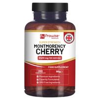 Montmorency vyšnių 6400 mg – 200 vyšnių kapsulių – natūralus vyšnių ekstrakto papildas vyrams ir moterims