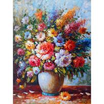 Deimantiniai rankdarbiai, namų dekoras, deimantinio kryželio siuvinėjimo gėlių puokštė, apvalus grąžtas, deimantinis siuvinėjimas 20X30CM