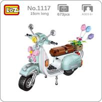 LOZ 1117 transporto priemonės modelis, motociklas, automobilis, balionas, gėlių lankas, 3D, „pasidaryk pats“ mini deimantiniai blokai, plytos, statybinis žaislas vaikams, dovanų be dėžutės