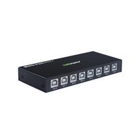 AIMOS 8 prievadų USB sinchronizatorius USB klaviatūros pelės sinchronizavimo valdiklis KVM jungiklis metalas juoda