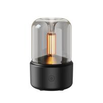Candlelight Style aromatinis difuzorius 120mL rūko drėkintuvas šiltai balta nakties šviesa Tylus eterinių aliejų difuzorius Cool Mist oro drėkintuvas juoda