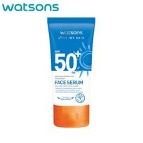 Watsons Love My Skin Labai Aukštos Apsaugos Apsauginis Kremas nuo Saulės Veido Serumas SPF50+ PA++++, UVA/UVB/Mėlyna Šviesa/IR Spinduliai, Partical Pollustop, Saugus Koraliniams Rifams, 50 ml. 50 ml.