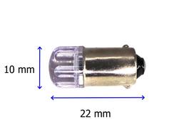 6 vnt LED lemputė BA9S, T4W ​​​​12V CANBUS 140lm spalvos Mėlyna