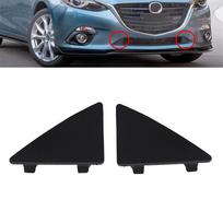 Pora priekinio buferio apatinių grotelių trikampio dangtelio vilkimo kablio dangtelis, skirtas Mazda 3 2014-2016 m.