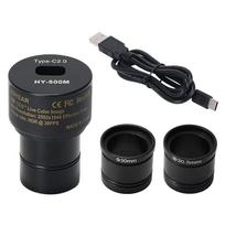 5 MP CMOS USB2.0 mikroskopinė kamera Skaitmeninis elektroninis okuliaras Nemokamas tvarkyklės mikroskopas didelės spartos juoda