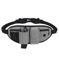 Lauko sporto bėgiojimo juosmens krepšys, fanny pack, maišelis šunų skanėstams, dėklas su vandens butelio laikikliu ir telefonu pilka