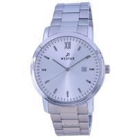„Westar White Dial“ nerūdijančio plieno kvarcinis 50245 STN 107 vyriškas laikrodis balta