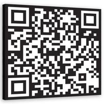 Ant drobės spaudinio kodas QR 30x30 juoda/balta