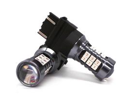 2vnt P27/7W LED lemputė 3157 12V CANBUS 1400lm raudona visureigis