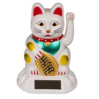 Katė Maneki Neko Solaire animuota saulės figūrėlė, kuri judina ranką