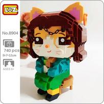 LOZ 8904 Animal World Mona Lisa Cat Sit Lady Pet Doll Chair 3D Model Mini Diamond Blocks Bricks Building Toy for Children no Box