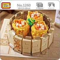 LOZ 1260 Rytinė arbata Dim Sum Krevetės Shao-Mai Garuose virtos koldūnai Maisto modelis „Pasidaryk pats“ Mini blokeliai, plytos, statybinis žaislas vaikams, be dėžutės brown