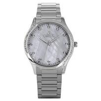 Westar „Zing Crystal Accents“ nerūdijančio plieno baltas perlamutrinis ciferblatas kvarcinis ciferblatas 00127STN111 moteriškas laikrodis