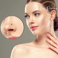 KODY PIERCING 9K auksinė nosies auskarų vėrimo sagė su 2 lygiais aukso spalvos kamuoliukais su 1,5 mm rutuliu – kokybiškas auskarų vėrimas