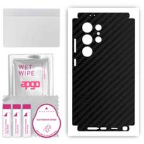 apgo Odos lipdukų plėvelės folijos vinilas, skirtas BACK+SHIDE, suderinamas su Samsung Galaxy S24 Ultra, atsparus įbrėžimams, lengvai montuojamas – anglies juoda