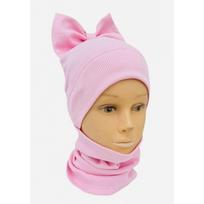 Vienguba kepurė su mova mergaitei "Pink"