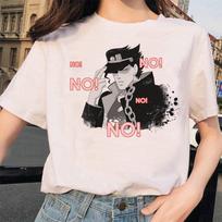 Japonijos anime JoJo's Bizarre Adventure juokingi marškinėliai vyrams moterims su spauda Atsitiktinis Jojo T XL balta