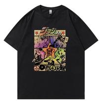 Manga Jojo Bizarre Adventure marškinėliai Unisex Japan Anime Summer marškinėliai Kawaii Jojo grafiniai marškinėliai Unisex 90s medvilniniai marškinėliai Unisex L