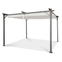 Pavėsinė Pergola SPRINT 290x395 cm, Antracito/Balta