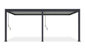 Pavėsinė Pergola ELEGANCE WALL 294x600 cm, Anthracite/Light Grey, montuojama prie sienos