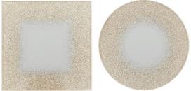 Padėkliukas dekoracijai GLITTER MIRROR GOLD, 10 cm