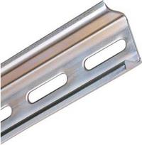 Solar Plus DIN bėgelis, 15 mm aukščio, 6,3 x 18 mm skylė, galvanizuotas, 2000 mm ilgio