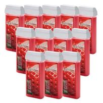 Vaško kasetė ItalWax Strawberry, 12x100 ml