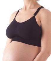 Liemenėlė nėščioms ir maitinančioms Maternity su atsisegamas kaušeliais, juodos spalvos