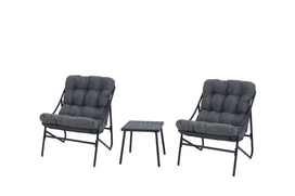 Lauko baldų komplektas CASPER, 3 dalių, Dark Grey