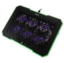 Nešiojamojo kompiuterio aušinimo stovas HISMART, su 6 RGB ventiliatoriais, 5 padėčių