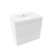 Vonios spinetelė su praustuvu Verona  baltos matinės spalvos 60cm