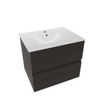 Vonios spinetelė su praustuvu Verona 60cm tamsios medienos spalvos
